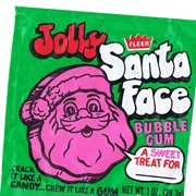 Fleer Jolly Santa Face Bubble Gum