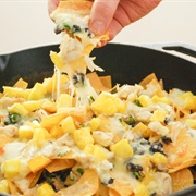 Crab, Pineapple and Black Bean Nachos