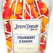 Joseph Dobson Strawberry &amp; Banana Lollies