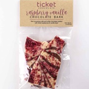 Ticket Raspberry-Vanilla Chocolate Bark