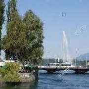 Rhone River Exiting Lake Geneva, Switzerland