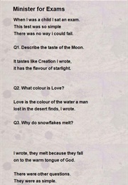 The Minister for Exams (Brian Patten)