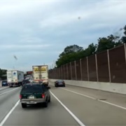 Passing a Semitruck Using the Merge Lane