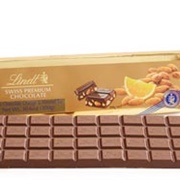 Lindt Swiss Dark Almond & Orange Gold Bar