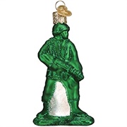 Green Army Man Ornament
