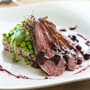 Duck With Saskatoon Sauce