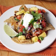 Chorizo Pineapple Nachos