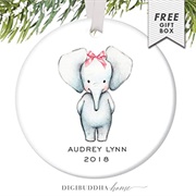 Baby Elephant Ornament