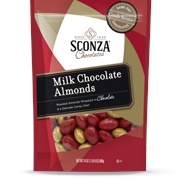 Sconza Game Day Chocolate Almonds  Red & Gold