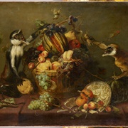 Two Monkeys Stealing Fruit - Frans Snyders