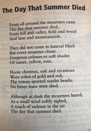 The Day That Summer Died (Vernon Scannell)