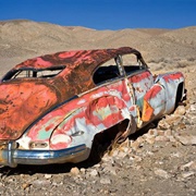 Sunset, Abandoned Car, Death Valley, CA
