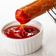 Sausage With Ketchup
