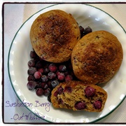 Saskatoon Oat Muffins