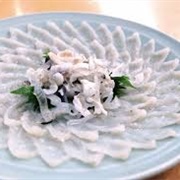 Eat Fugu (Poisonous Blowfish Sashimi)