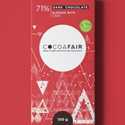 Cocoafair 71% Dark Chocolate Blended W/ Chilli