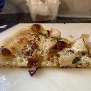 Scallop & Bacon Pizza W/ Balsamic Reduction