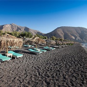 Perissa Black Sand Beach