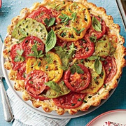 Tomato Cheddar Bacon Pie