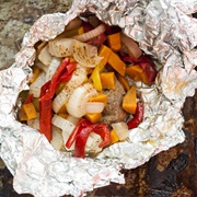 Foil Chicken Fajitas