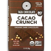 Taza Cacao Crunch 80% Dark Chocolate