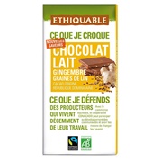 Ethiquable Chocolat Lait Gingembre Graines De Lin