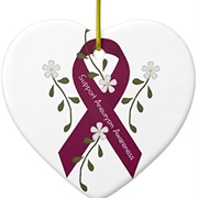 Aneurysm Awareness Ribbon Ornament