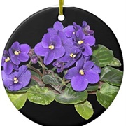 African Violet Ornament