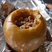 Foiled Raisins, Oats & Cinnamon in an Apple