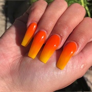 Orange Nails