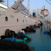 Slept on the Deck of a Ferry