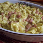 Spam and Noodles With Cream of Mushroom Soup