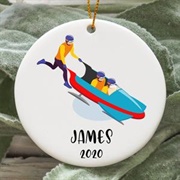 Bobsledder Ornament