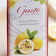 Gusto Lemon Pepper White Chocolate Bar