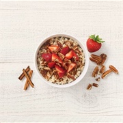 Steel Cut Oatmeal With Strawberries &amp; Pecans