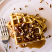 Caramel Pecan Waffles
