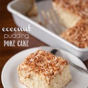Coconut Pudding Poke Cake