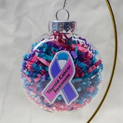 Thyroid Cancer Ribbon Ornament
