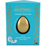 Divine Hollow Milk Egg With Praline Mini Eggs