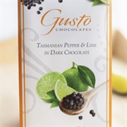 Gusto Dark Chocolate Tasmanian Peper & Lime