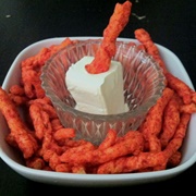 Hot Cheetos and Cream Cheese