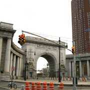 Manhattan Bridge Entrance, Brooklyn, NY