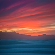 Dusk, Windy Day, White Sands, NM