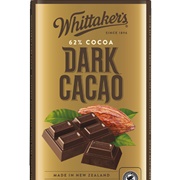 Whittakers 62% Dark Cacao Block