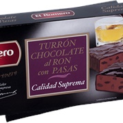 El Romero Turron Chocolate Al Ron Con Pasas