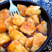 Faikakai Topai - Dumplings in Coconut Caramel Sauce