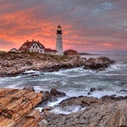 Sunset, Lobster Rolls, Cape Elizabeth, ME