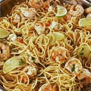 Cilantro Lime Shrimp Pasta