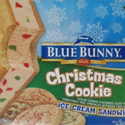 Blue Bunny Christmas Cookie Ice Cream Sandwich