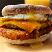 Bacon, Egg, Cheese, Hashbrown Sandwch